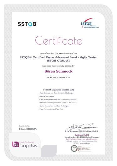 ISTQB® Certified Tester Advanced Level - Agile Tester (CTAL-AT) V2.0